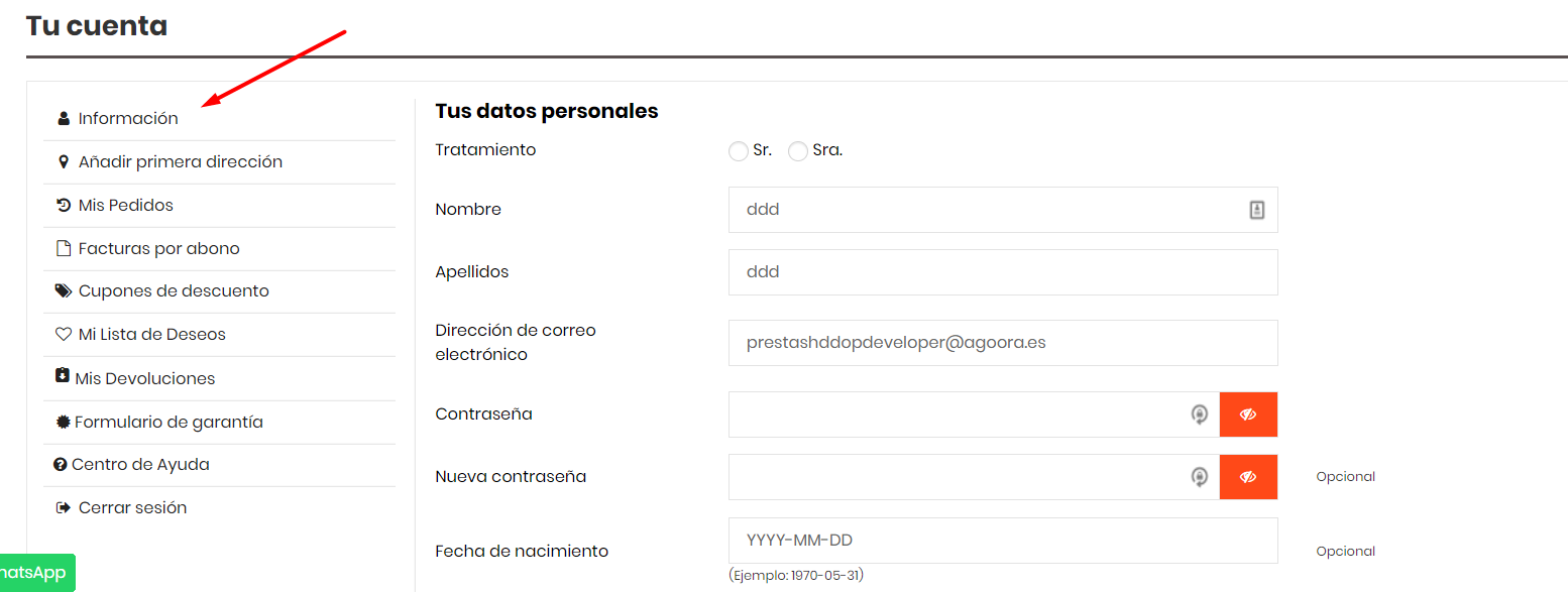 Mis datos